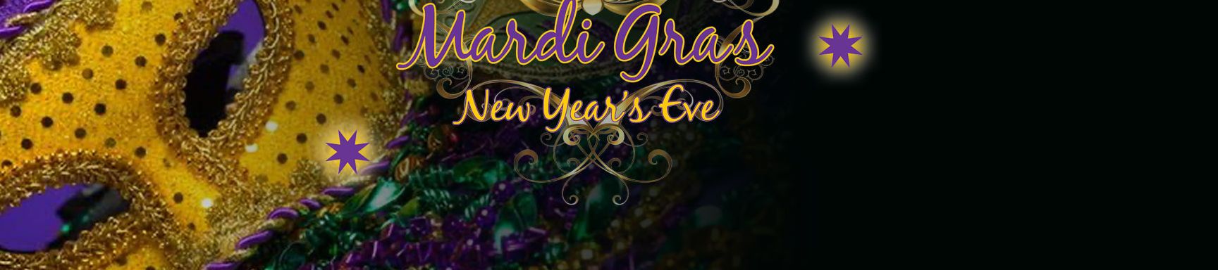 Mardi Gras mask and beads