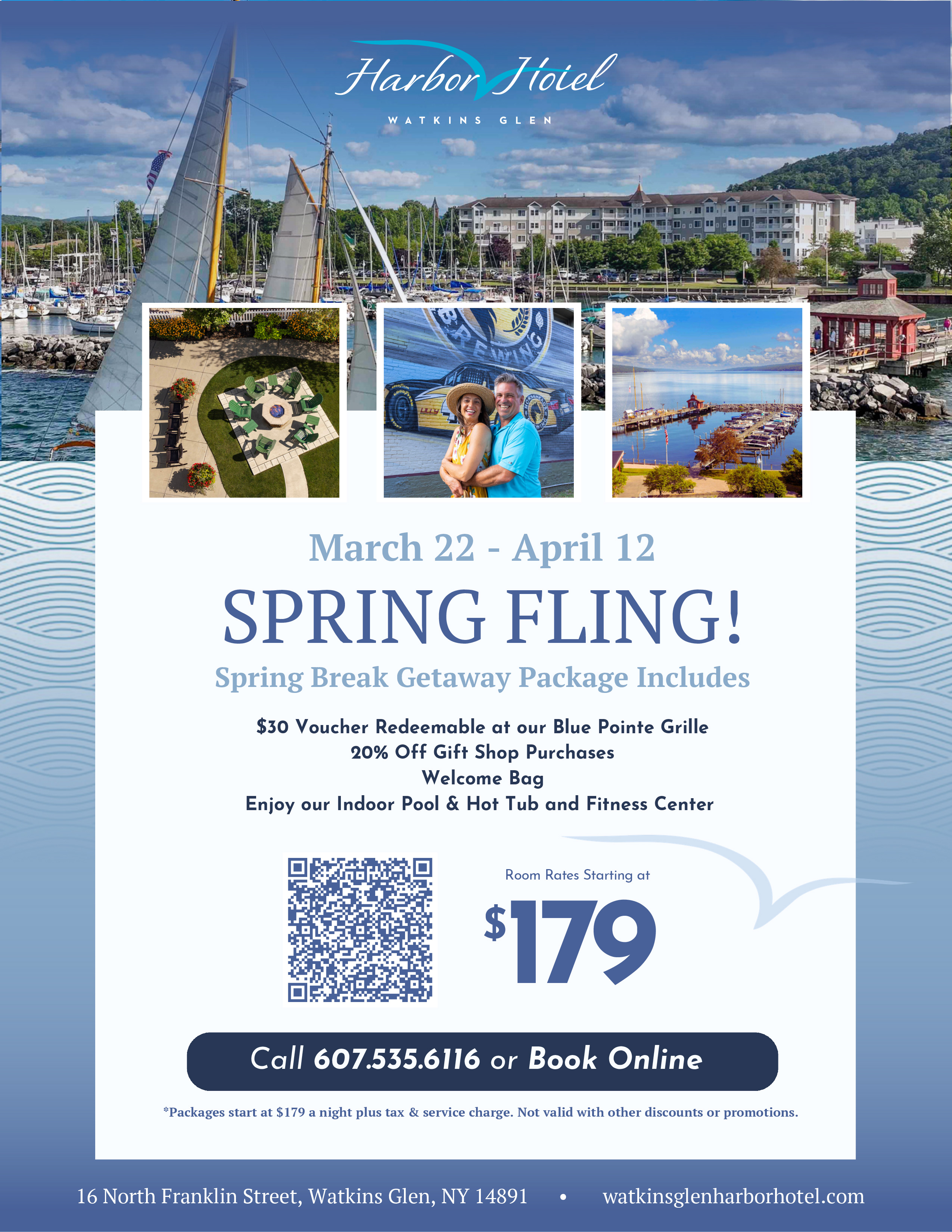 An image of the Watkins Glen Harbor Hotel in Watkins Glen NY